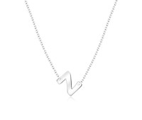 Silver Initial Letter Necklace Z SPE-5566